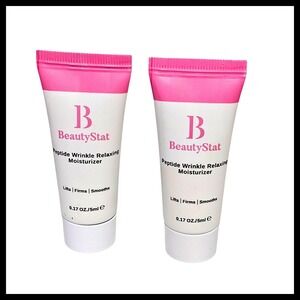 2 x BeautyStat Peptide Wrinkle Relaxing Moisturizer Lifts Firms Smooths 0.17oz